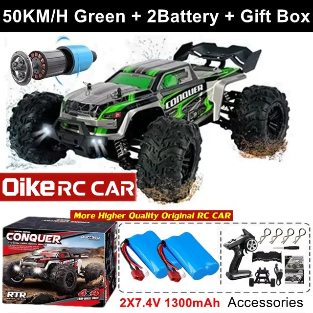 RC Remote Control Drift Car 4WD 50KM/H 80KM/H LED Lights Racing Toy