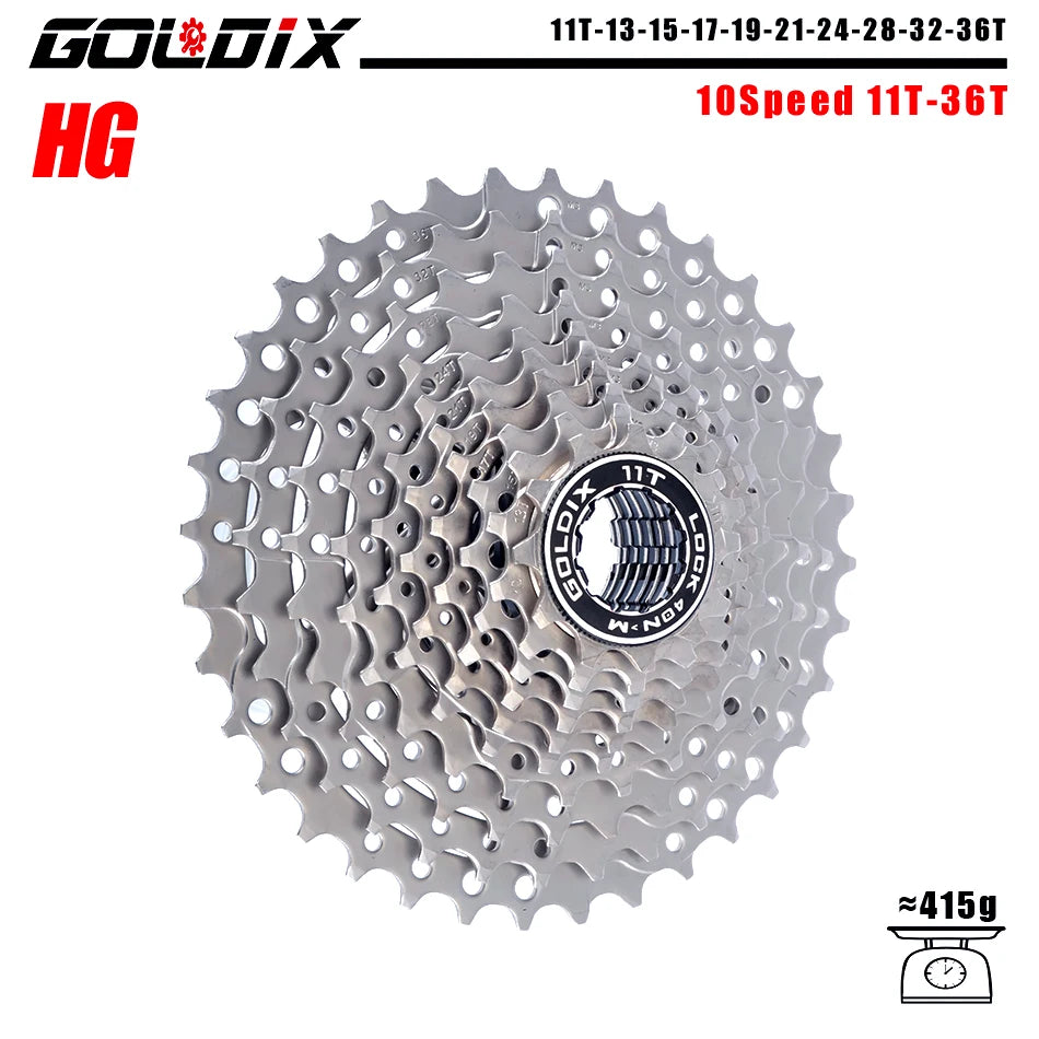 GOLDIX MTB Cassette 8/9/10/11/12 Speed 36T-52T HG for Shimano SRAM Freehub