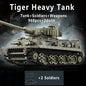 WW2 German King Tiger Heavy Tank Building Blocks Military Brick Model Toy Set