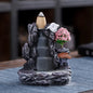 Backflow Incense Holder Waterfall Burner Ceramic Home Decor with Cones