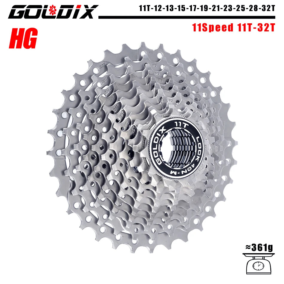 GOLDIX 8–12 Speed Cassette 11-25T 11-28T 11-32T 11-34T 11-36T Compatible Shimano SRAM - EXPROTAS