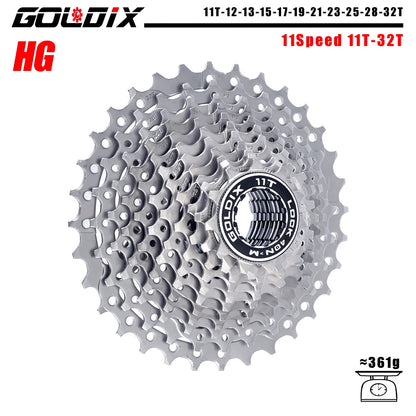 GOLDIX 8–12 Speed Cassette 11-25T 11-28T 11-32T 11-34T 11-36T Compatible Shimano SRAM - EXPROTAS