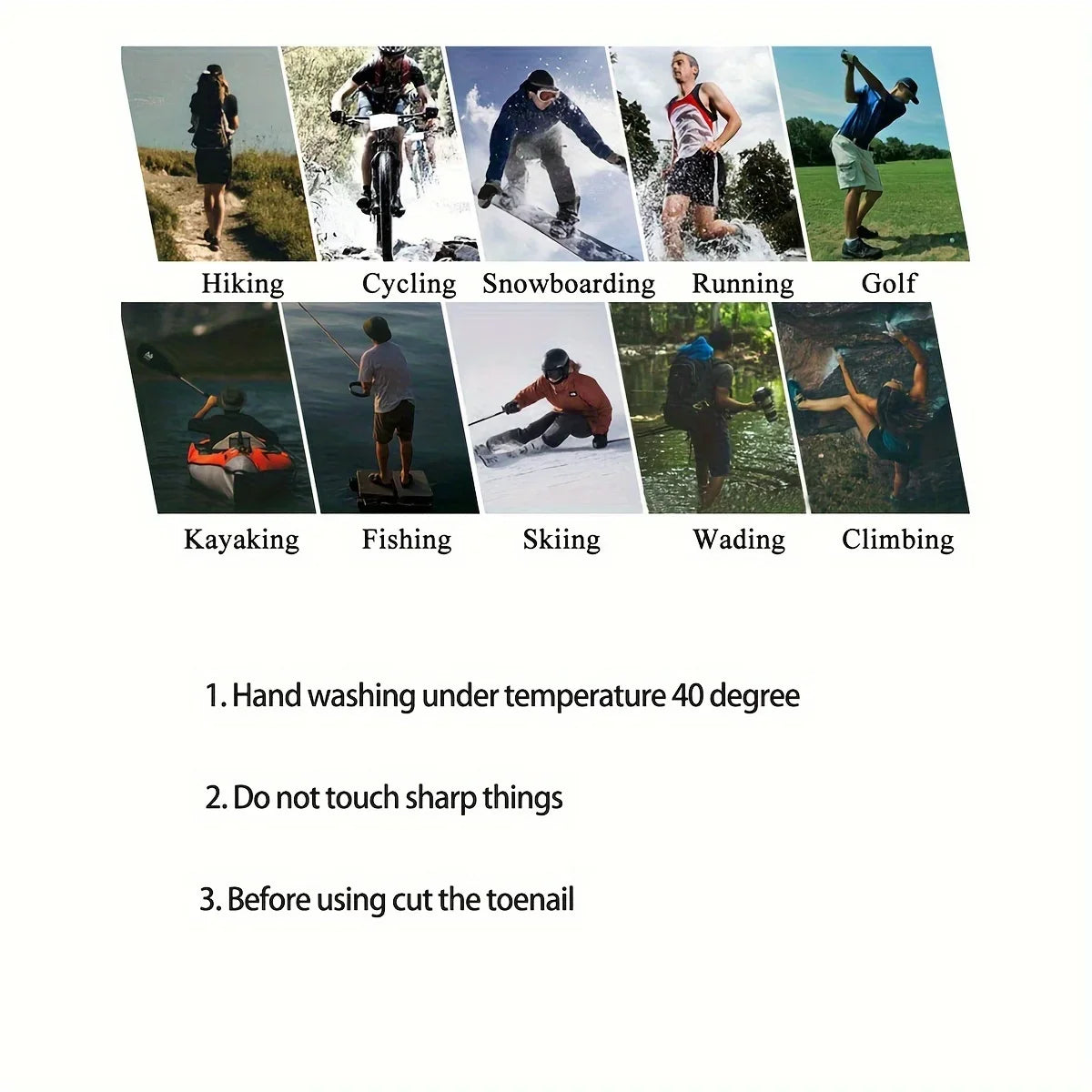 Waterproof Socks Breathable Hiking Camping Winter Skiing Warm Outdoor