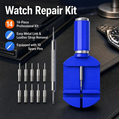 Watch Strap Link Remover Repair Tool 14PCS Adjustable Metal Band Adjuster