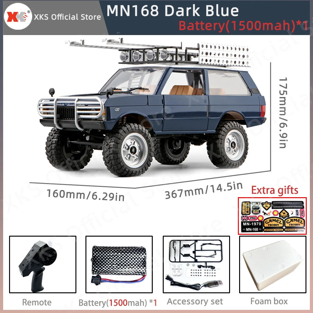 MN168 RC Car 1:12 Full Scale RTR Version MN Model 2.4G 4WD 280 Motor Proportional Off-Road RC Remote Control Car for Boys Gifts-EXPROTAS