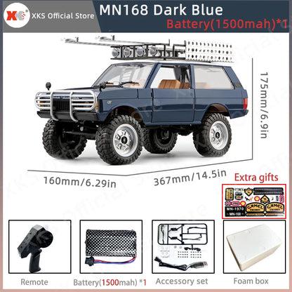 MN168 RC Car 1:12 Full Scale RTR Version MN Model 2.4G 4WD 280 Motor Proportional Off-Road RC Remote Control Car for Boys Gifts-EXPROTAS