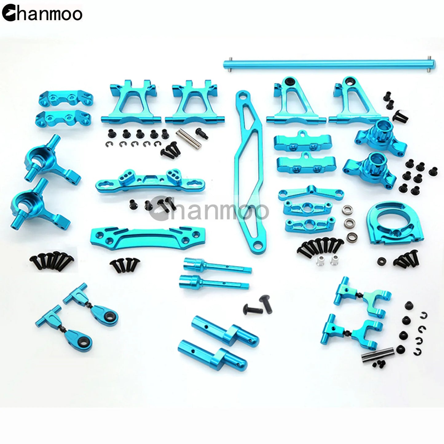 RC Car Upgrade Parts for Tamiya TT02 Metal Front Rear Steering Swing Arms