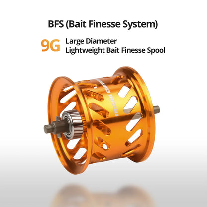 KastKing Zephyr Bait Finesse System BFS Baitcasting Fishing Reel  4.5KG 7 Ball Bearings 7.2:1 Gear Ratio Carbon Fishing Coil-EXPROTAS