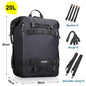Rhinowalk Motorcycle Rear Seat Bag 10/20/30L Waterproof Saddle Luggage Bag
