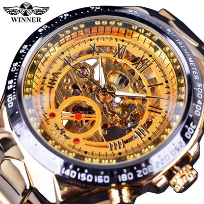 Winner Mechanical Sport Design Bezel Fashion Watch Mens Watches Top Brand Luxury Montre Homme Clock Men Automatic Skeleton Watch-EXPROTAS