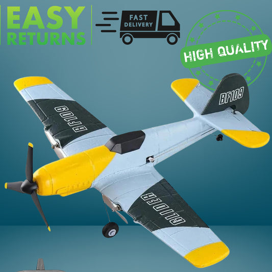 BF109 RC Plane 2.4G 3CH EPP Foam Remote Control Fighter Fixed Wingspan Glider Outdoor RTF RC Warbird Airplane Toys Gifts-EXPROTAS