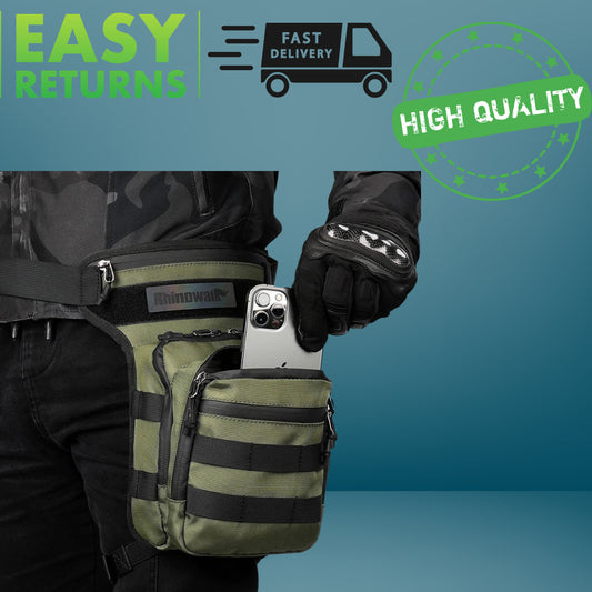 Rhinowalk Motor Waist Bag 3L Motorcycle Waist Packs Leg Bag Thigh Belt Hip Bum Travel Cell/Mobile Phone Purse Fanny Pack Bags-EXPROTAS