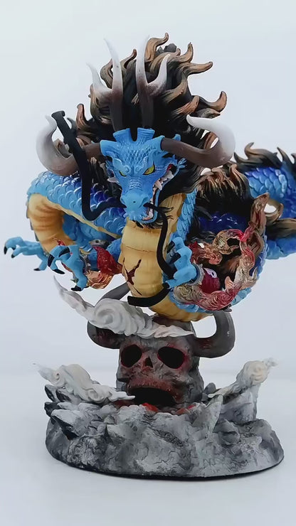22cm One Piece Anime Figure GK Kaido Dragon Form Four Emperors With Lamp PVC Action Figure Model Dolls Antistress Toy For Gift