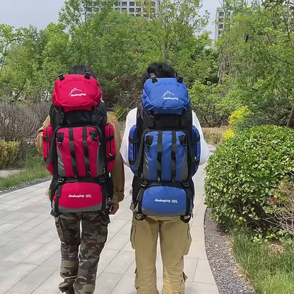 90L Waterproof Hiking Camping Backpack Trekking Bag Rucksack Large Capacity Travel Outdoor Sports Bags Camping Equipment Men